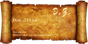 Dux Zilia névjegykártya